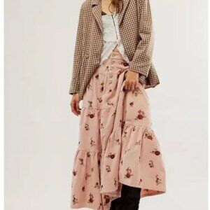 Free People x Driftwood Cord Maxi Skirt